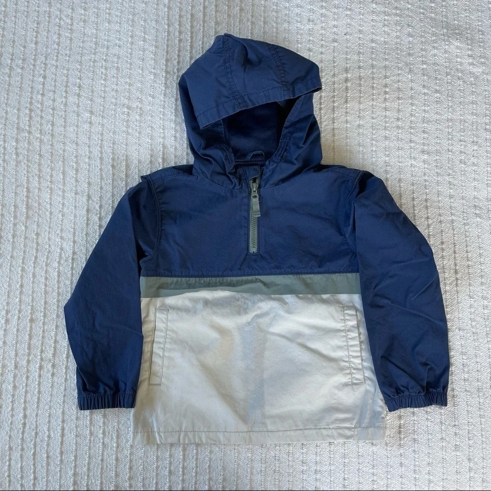 OshKosh B’gosh color-block hooded pullover jacket, cool casual style, size 5